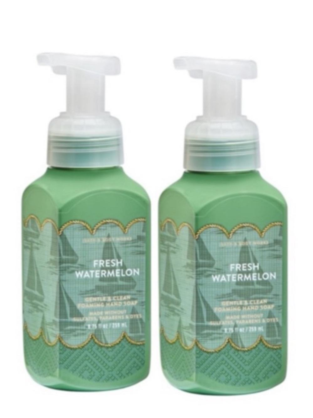NEW 2X Bath & Body Works FRESH WATERMELON Foam Hand Soap Set Bundle